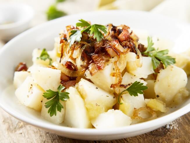 German Potato Salad with Würstchen - dirndl kitchen