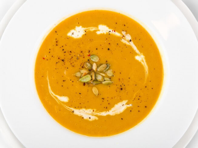 photo of Butternut Squash and Apple Soup With Toasted Pumpkin Seeds
