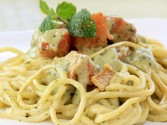 Pesto-Salmon Spaghettini