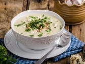 Cream of Cauliflower Blue Cheese Soup