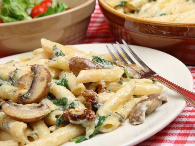 Mushroom And Spinach Pasta Recipe | CDKitchen.com