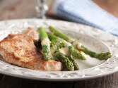 Fresh Mozzarella With Roasted Asparagus Spears And Parmesan