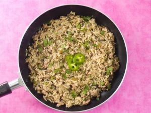 recipe for spicy rice and sausage casserole