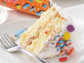 Silver White Cake With White Mountain Frosting
