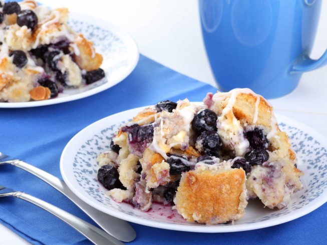 Blueberry Lemon Pudding Cake In A Jar - Cook Clean Repeat