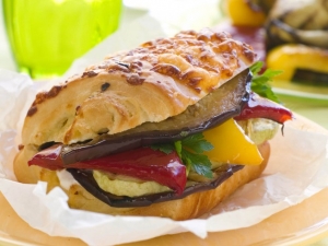 recipe for grilled vegetable, mozzarella, and olive caper caviar sandwiches