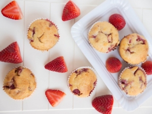 recipe for strawberry mint muffins