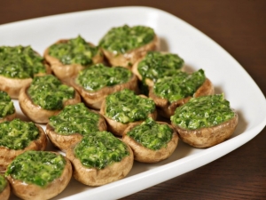 recipe for spinach souffle stuffed mushrooms