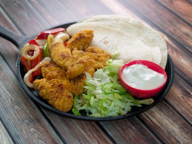 photo of Fun Breaded Chicken Fajitas