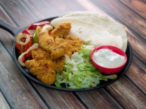 recipe for fun breaded chicken fajitas
