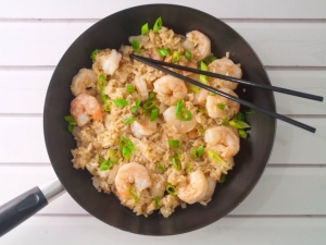 recipe for quick teriyaki shrimp and rice