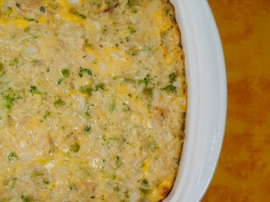 recipe for broccoli, rice, cheese, and chicken casserole