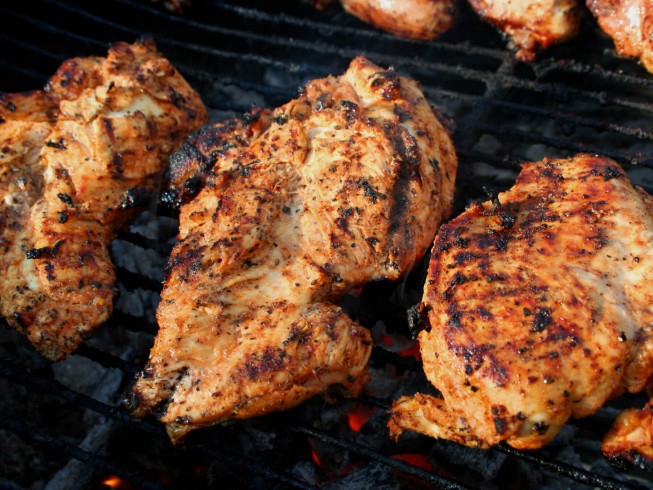 photo of Blackened Chicken Breasts with Soybean Succotash