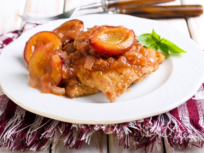 photo of Pork Steaks With Plum Glaze