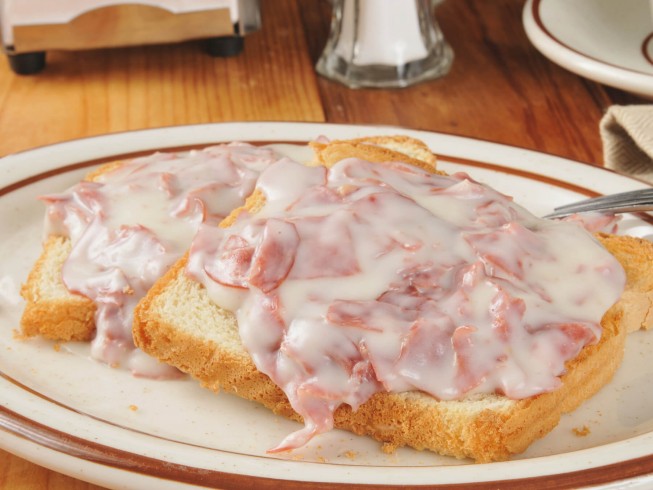 Creamed Chipped Beef on Toast Recipe | CDKitchen.com