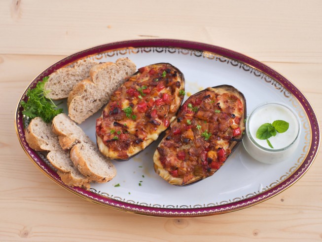 Tomato-Stuffed Eggplant Recipe