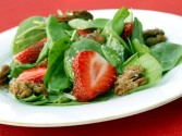 Strawberry Spinach Salad with Candied Pecans