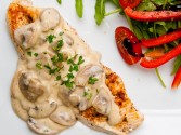 Baked Lemon Chicken With Light Mushroom Sauce