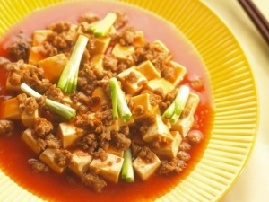 recipe for ma po tofu (simmered tofu with ground pork)
