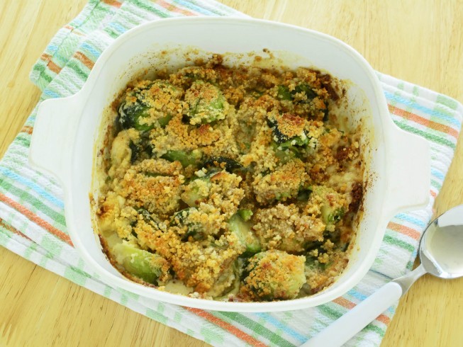 Baked Brussels Sprouts Au Gratin Recipe | CDKitchen.com