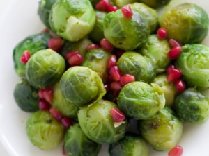 recipe for brussels sprouts with shallot and pomegranate