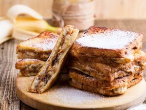 recipe for peanut butter banana french toast sandwiches