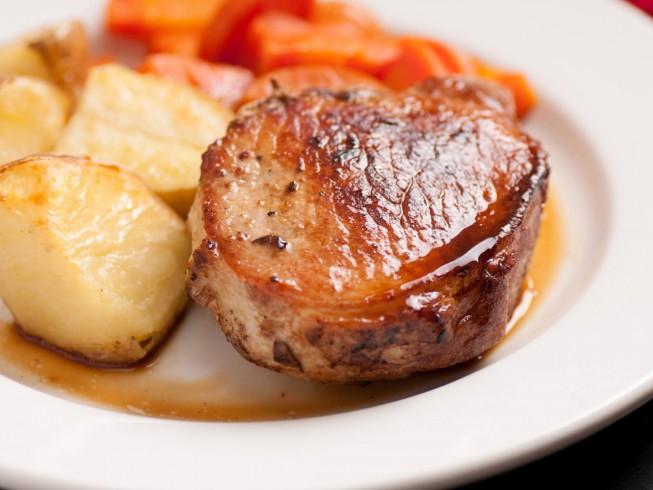 photo of Bourbon Pork Chops with Dried Fruit