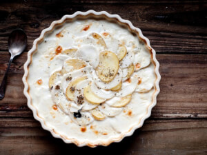 recipe for turnip and potato gratin