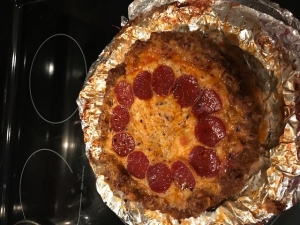 recipe for crustless hamburger pizza