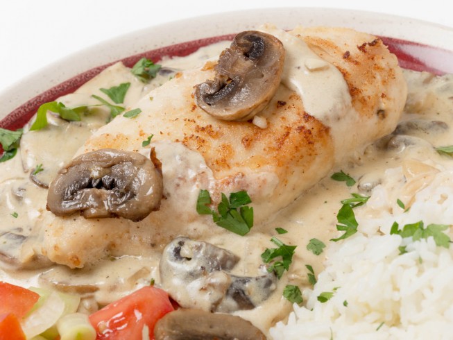 Crock Pot Mushroom Chicken In Sour Cream Sauce Cdkitchen