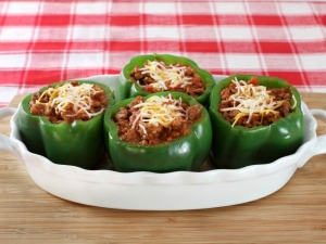 recipe for baked stuffed green peppers