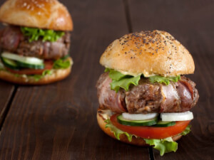 recipe for baked bacon-burgers