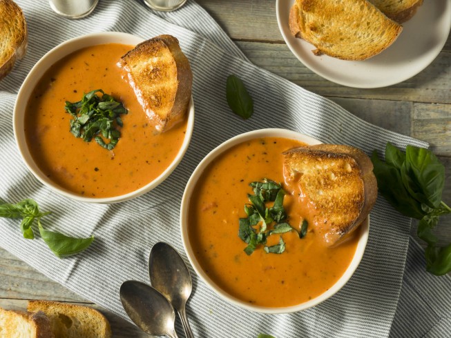 Creamy Tomato and Basil Bisque Recipe | CDKitchen.com