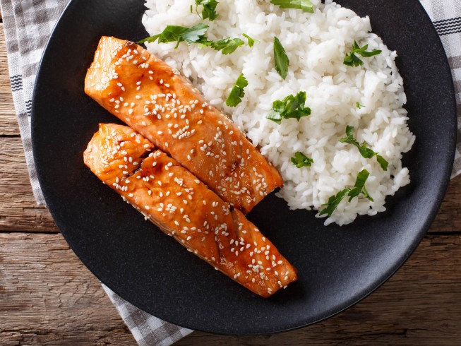 photo of Sesame-Crusted Grilled Salmon Teriyaki