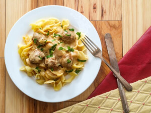 recipe for slow cooker turkey meatballs and gravy
