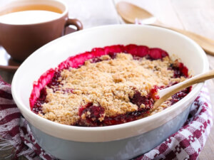 recipe for cherry cobbler with crumb topping