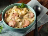 German Potato Soup With Sausage And Sauerkraut