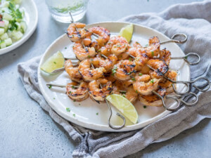 recipe for grilled shrimp with vodka-lime sauce