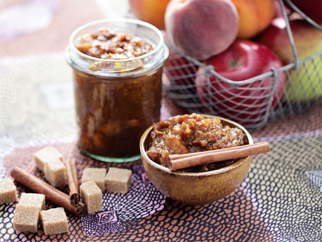 Apple Peach Chutney