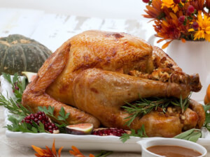 recipe for roasted turkey with venison sausage stuffing