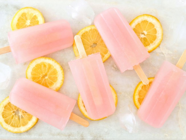 Frosty Pink Lemonade Pops Recipe | CDKitchen.com