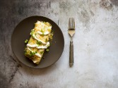 Potato and Cheese Enchiladas with Salsa Verde