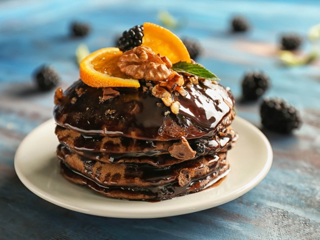 Kahlua & Chocolate Pancakes