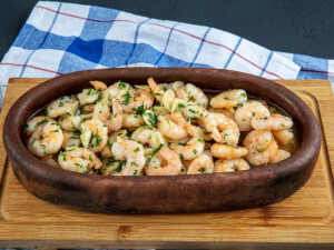 recipe for shrimp in sake-garlic sauce