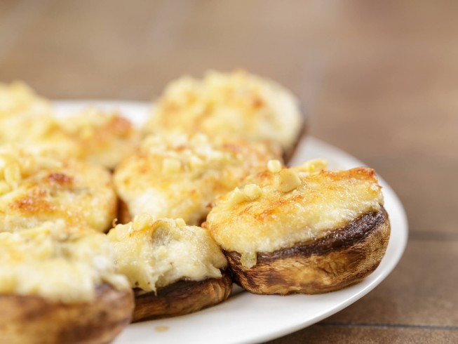 photo of Mushrooms Stuffed With Crab And Gruyere