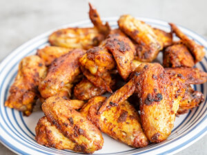 recipe for dry garlic chicken wings