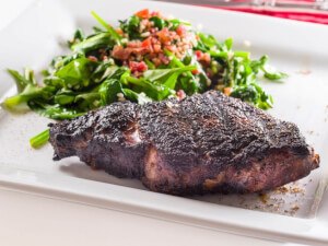 recipe for porcini-dusted rib-eye