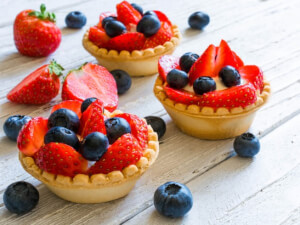 recipe for red, white, and blue tarts