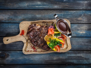 recipe for sliced porterhouse steak with bourbon sauce