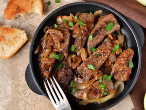 recipe for calf's liver with onions and white wine
